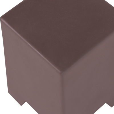 Minimalistiskt Sidobord WOOOD Zina Cementbrun