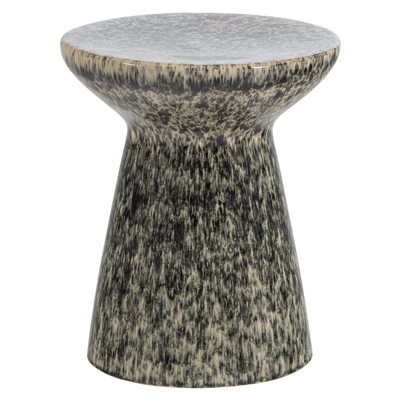 vtwonen FLECK Sidobord 43x35 cm Keramik Mörkgrå Melange