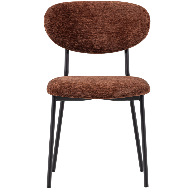 WOOOD Kjeld Matstol i Brun Chenille 2 st