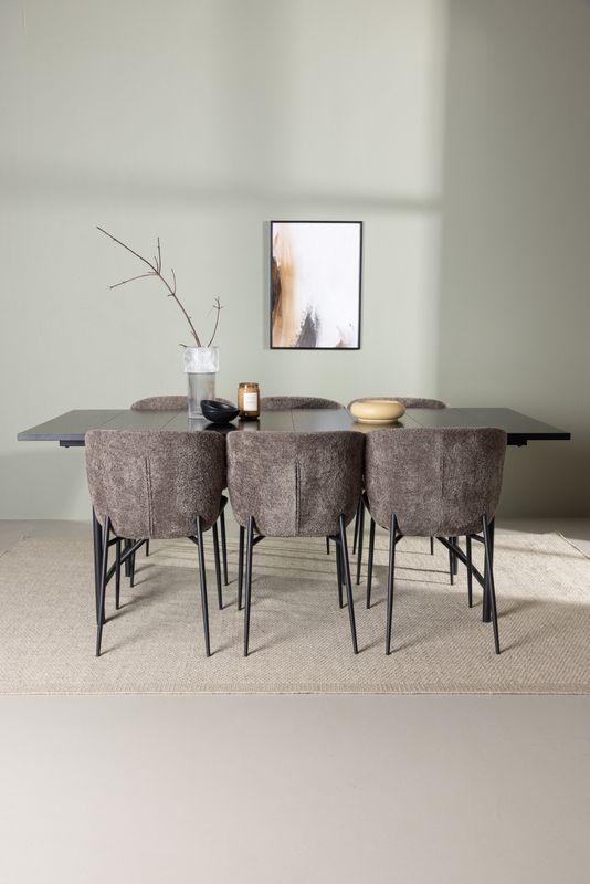 Venture Home Matgrupp Astrid med stolarna Modesto