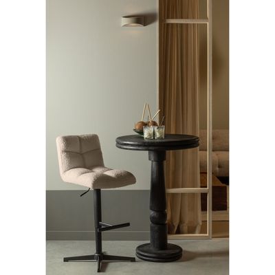 WOOOD Vinny Roterbar Barstol Bouclé Sand 2 st