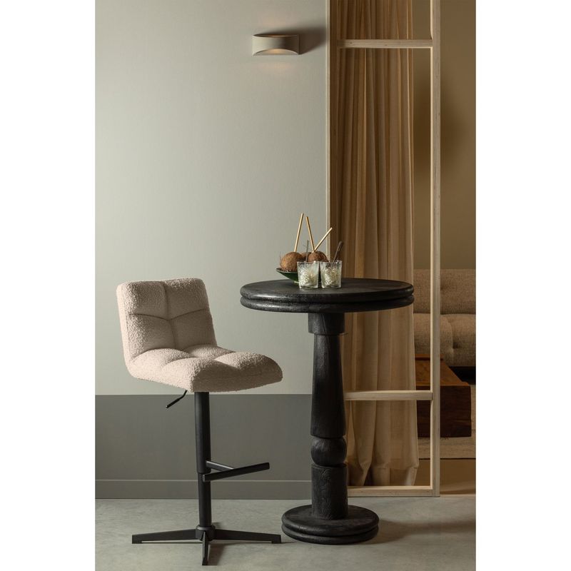 WOOOD Vinny Roterbar Barstol Bouclé Sand 2 st