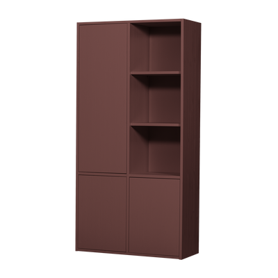 WOOOD MEREL Förvaringsskåp i Vinröd Furu