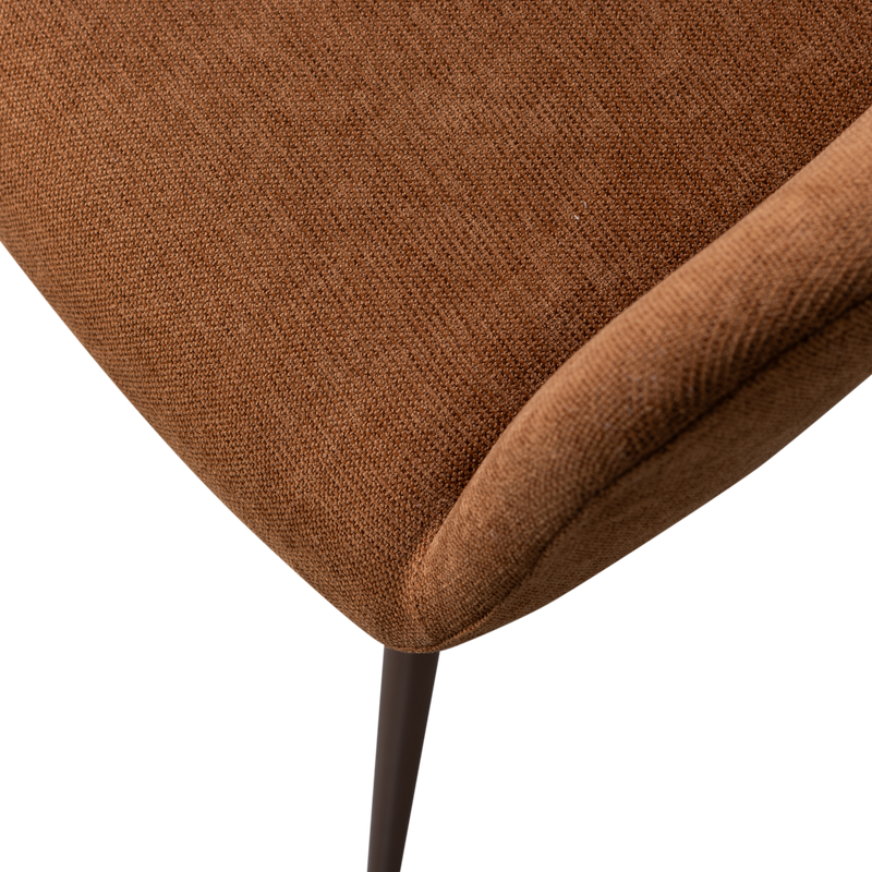 WOOOD Jenny Matstol i Vävd Brun Tyg 2 st