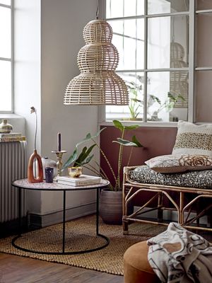 Bloomingville Pammi bänk, natur, korgflätning