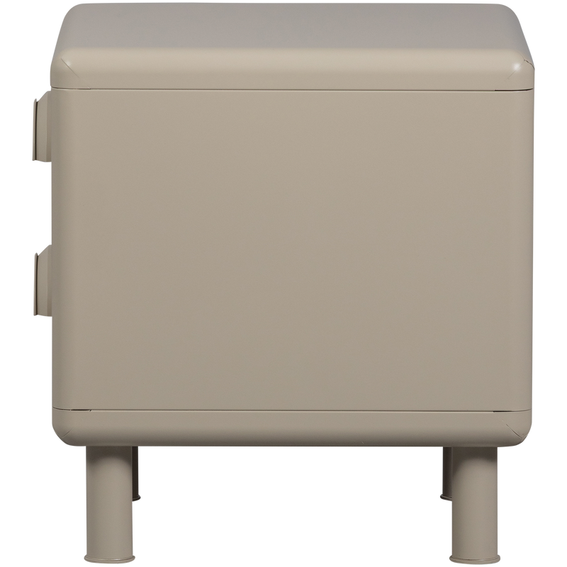 WOOOD Rune Sängbord/Lådhurts 2 Lådor Metall Sand