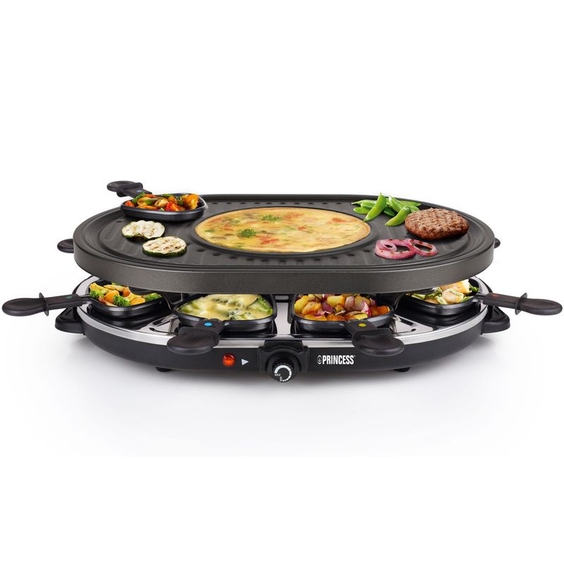 Princess Raclette 8 Oval Grill Party  162700   43X30cm grillplatta