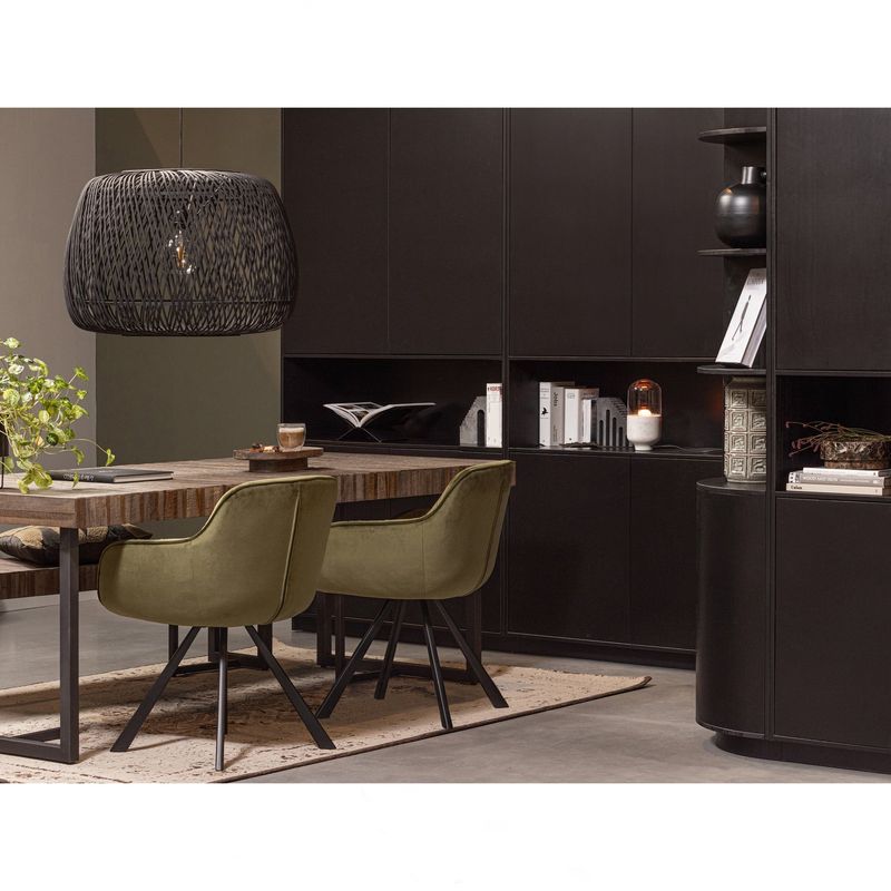 WOOOD FINCA Förvaringsskåp 110 cm Djup Svart