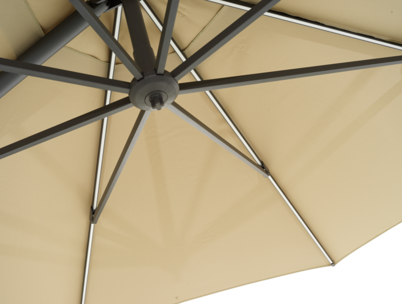 Brafab Cilento Parasoll 350 cm Light Grey / Khaki