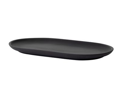 Design House Stockholm Sand Secret Oval Tallrik Svart 20 cm
