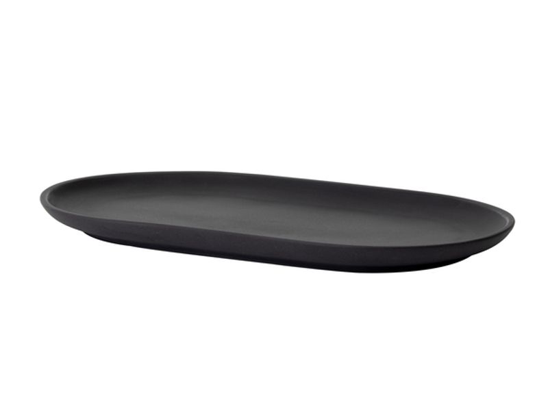 Design House Stockholm Sand Secret Oval Tallrik Svart 20 cm