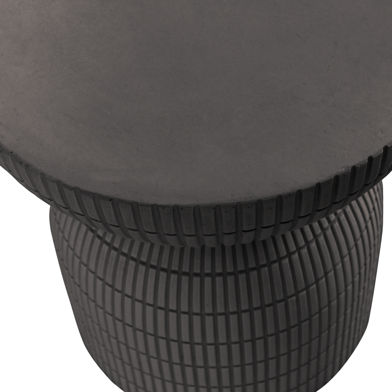 WOOOD Samson Sidobord i Fiberlera Ø37 cm