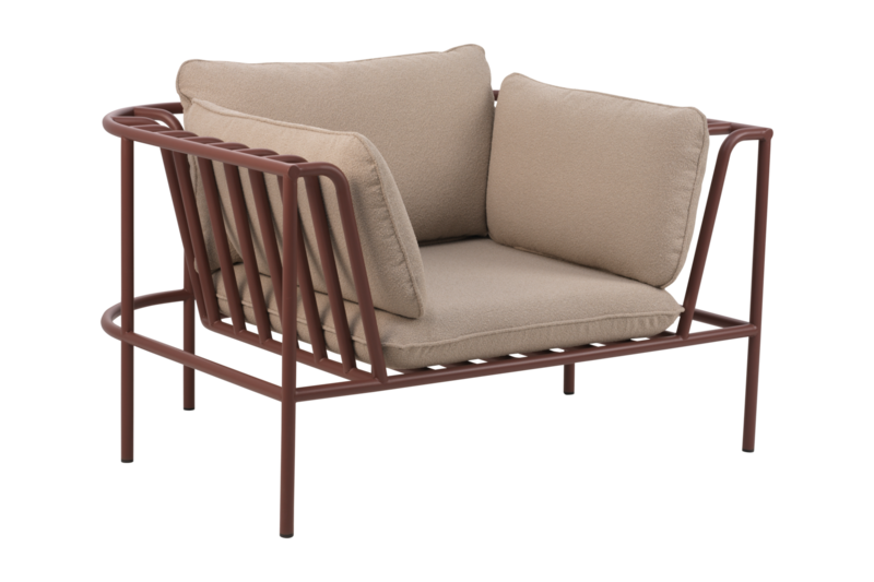 Brafab Collier Fåtölj Zin Röd / Teddy Beige