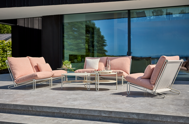 Brafab Blixt Soffbord 85 cm Pearl White