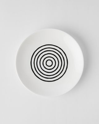 Gustavsberg SIXTEN SVART CIRKLAR, Tallrik 18 cm