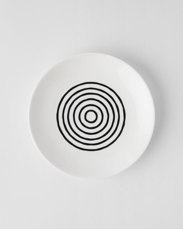 Gustavsberg SIXTEN SVART CIRKLAR, Tallrik 18 cm