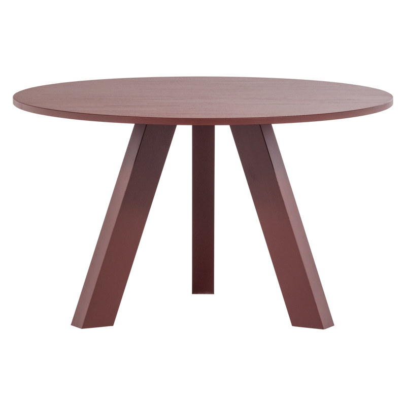 WOOOD Rhonda Rund Matbord i Ek, Vinröd