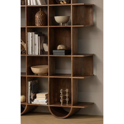 WOOOD Sinne Bokhylla Mangoträ Valnöt 180x130 cm