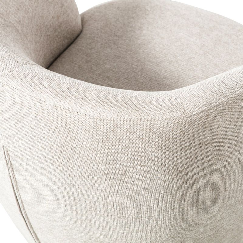 WOOOD Serra Snurrfåtölj i Vävd Benvit Polyester