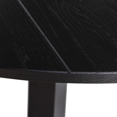 WOOOD Rhonda Rund Matbord 129 cm i Svart Ek