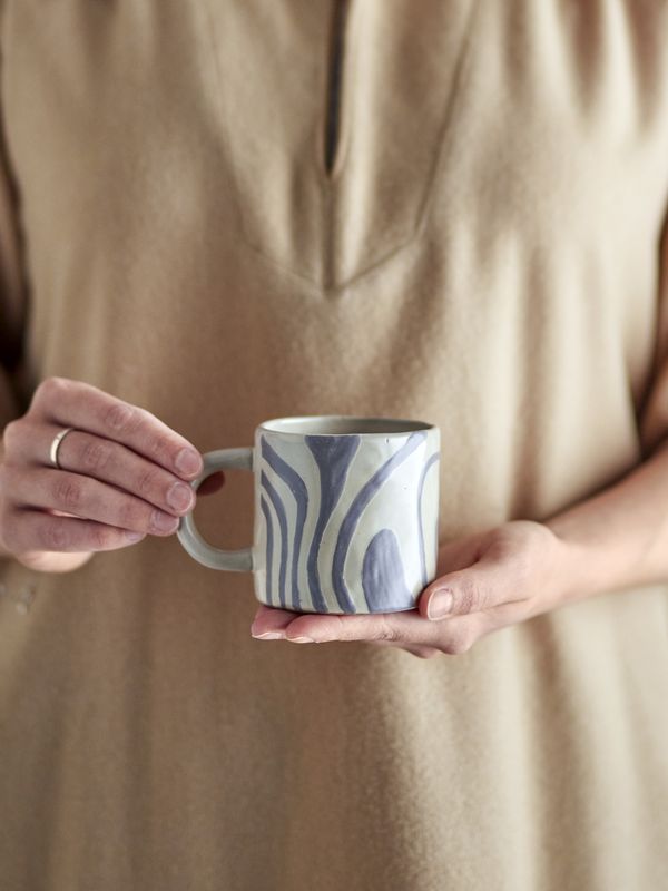 Bloomingville Ninka Mugg, Grå, Stengods - 6-pack