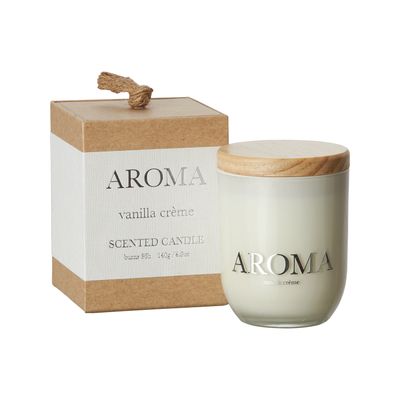 Affari of Sweden AROMA Doftljus S Vanilla cream, Brun/vit