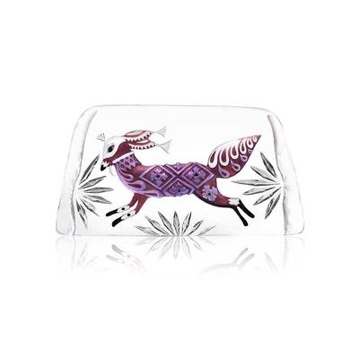 Målerås Räv - Handgjort Kristallblock