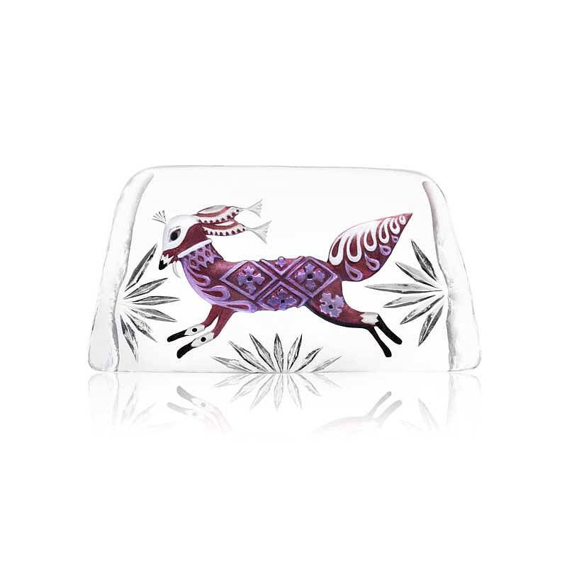 Målerås Räv - Handgjort Kristallblock