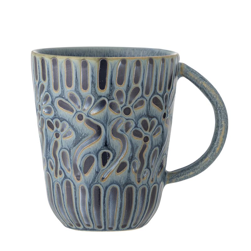 Bloomingville Samsin Mugg, Blå, Stengods - 6-pack