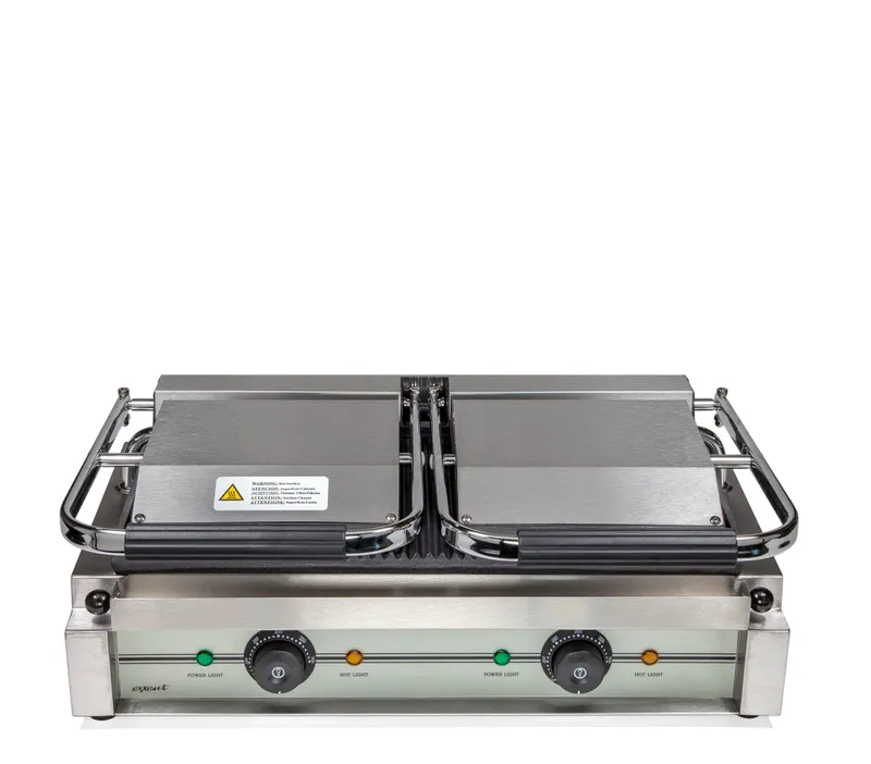 Exxent Klämgrill dubbel, räfflad