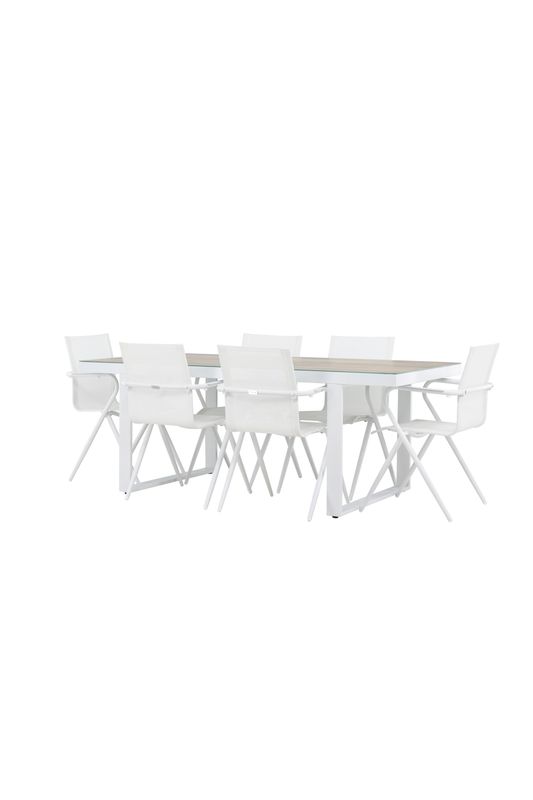 Venture Home Merlo Rektangulär Matgrupp med Alina Stolar