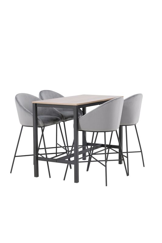 Venture Home Barset Camden med 4st barstolar Velvet