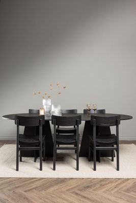 Venture Home Matbordet Bootcut Oval med Montros-stolar