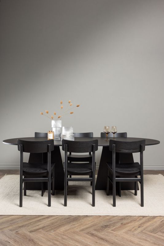 Venture Home Matbordet Bootcut Oval med Montros-stolar