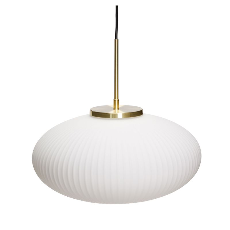 Hübsch Serene Pendant Ellipse Vit ø40xh38cm, E27