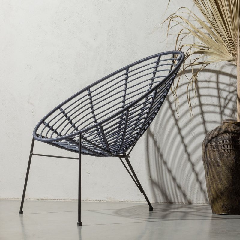 WOOOD Jane Loungestol Trädgård Inkt 2 st