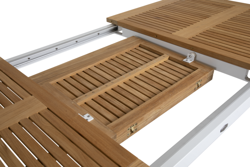 Brafab Lyon Matbord 92x194-252 cm Khaki/Teak