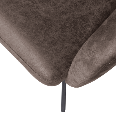 WOOOD Fenne Snurrbar Matstol i Läderlook - Svart 2 st