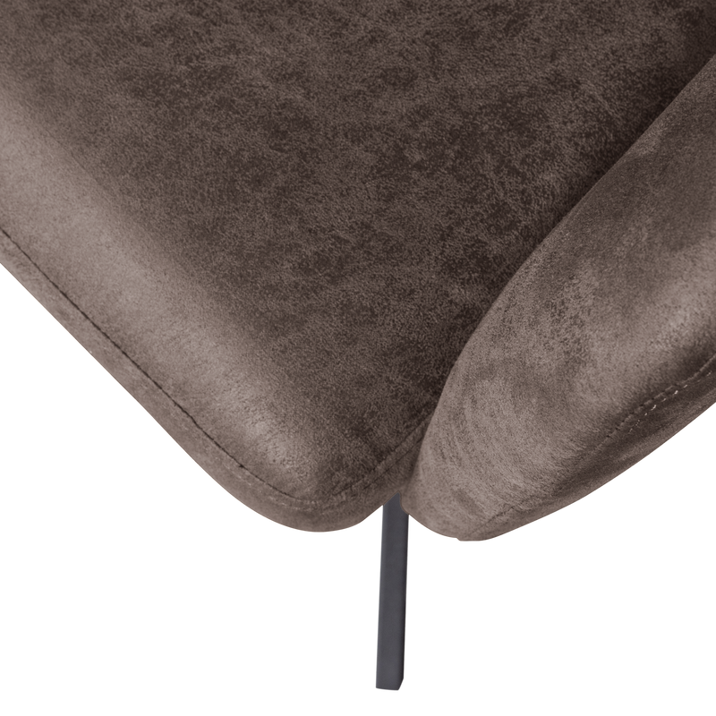 WOOOD Fenne Snurrbar Matstol i Läderlook - Svart 2 st