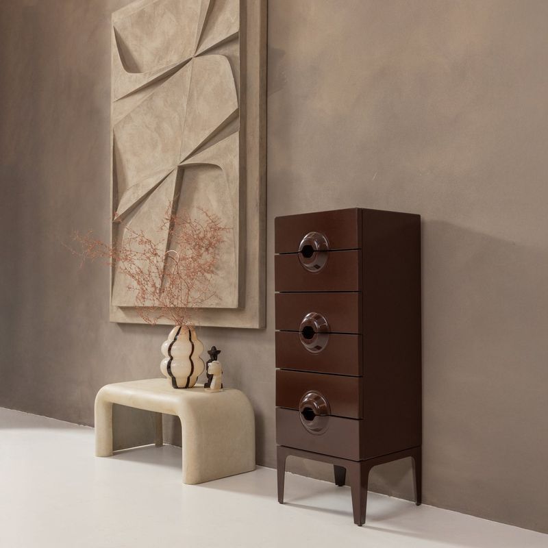 WOOOD Stani Soffbord i Fiberlera - Naturliga, Set om 2