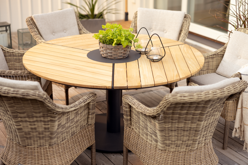 Brafab Peace Wood matbord 150 cm antracit / teak