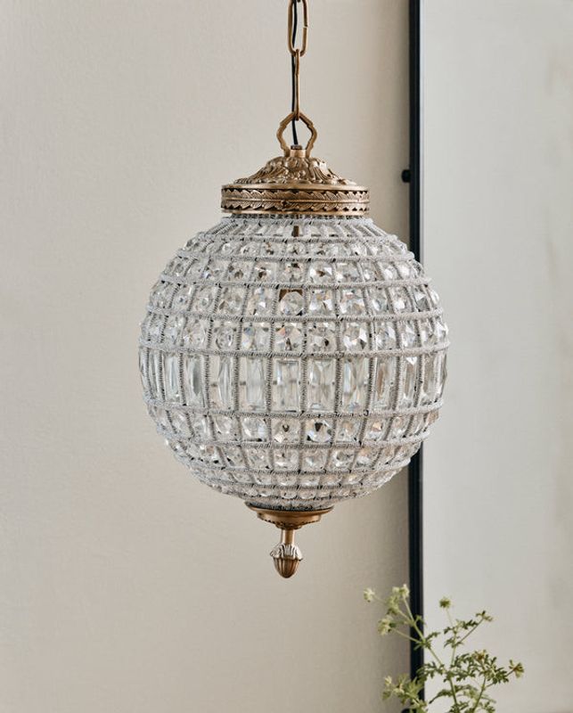 Nordal Crystal lampa med glasprismor, medium