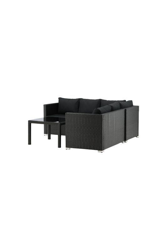 Venture Home Kuba Hörnsoffgrupp i Svart Konstrotting