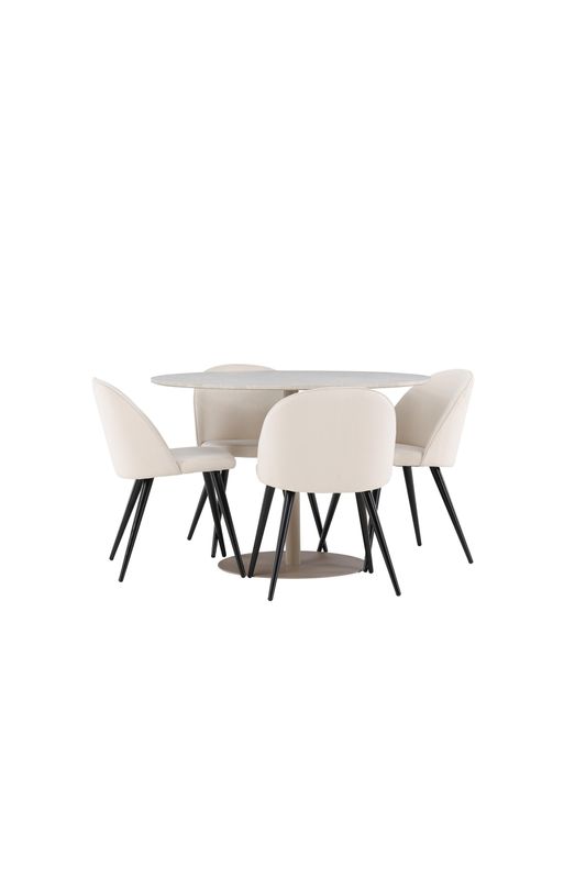 Venture Home Lycke Matbord med Velvet Matstol