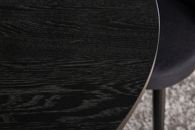 Venture Home Bianca & Velvet Runt Matbord ⌀110 Svart + 4 st Matstolar Svart