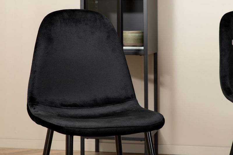 Venture Home Bianca & Polar Runt Matbord ⌀110 Svart + 4 st Matstolar Svart