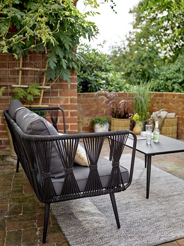 Bloomingville Peretti matta, grå, polyester