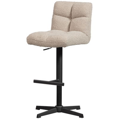 WOOOD Vinny Roterbar Barstol Bouclé Sand 2 st