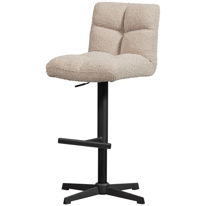 WOOOD Vinny Roterbar Barstol Bouclé Sand 2 st