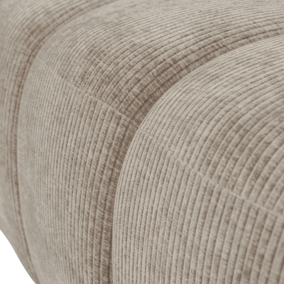 WOOOD MOJO Matbänk 164 cm Ribbad Tyg Mörk Sand